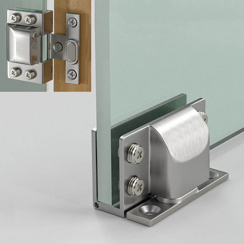 Furniture Hardware Replacement Parts - บานพับกระจกแบบไม่เจาะรู บานพับประตูกระจกสแตนเลสคุณภาพสูง ตู้โชว์ ตู้ยึดประตู ฮาร์ดแวร์เฟอร์นิเจอร์