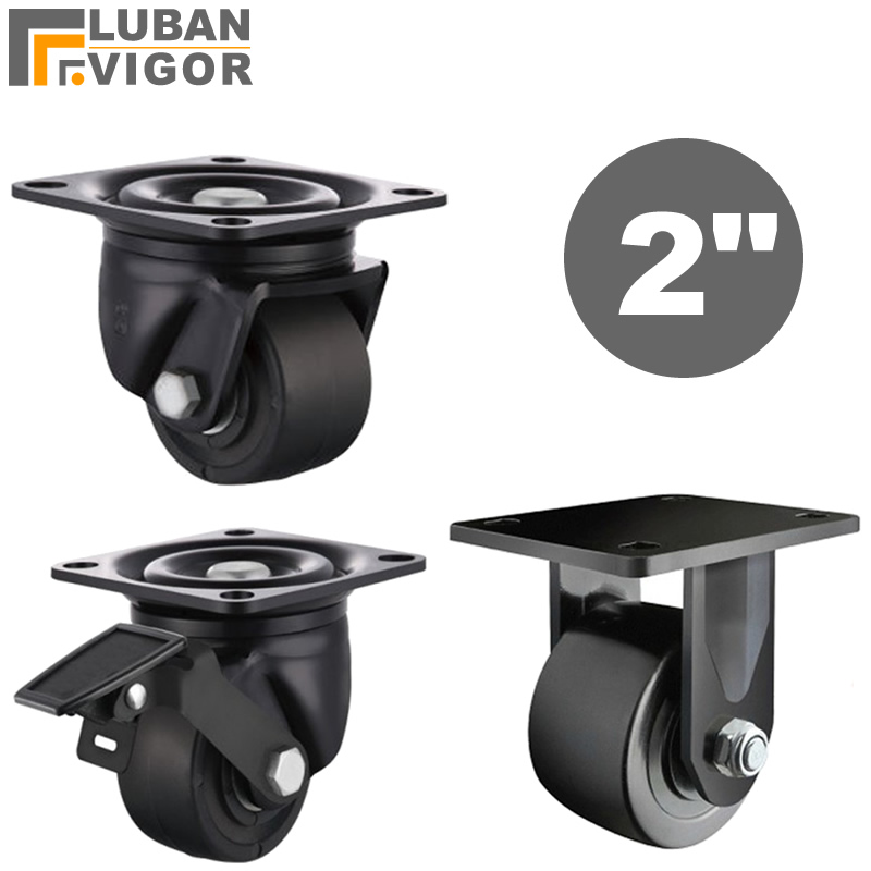 Furniture Hardware Lowes - ล้อ2นิ้วรับน้ำหนัก300กก. ล้อต่ำพร้อมเบรคสำหรับรถเข็นเครื่องมือเครื่องมือขนาดใหญ่อุปกรณ์อุตสาหกรรมบ้าน