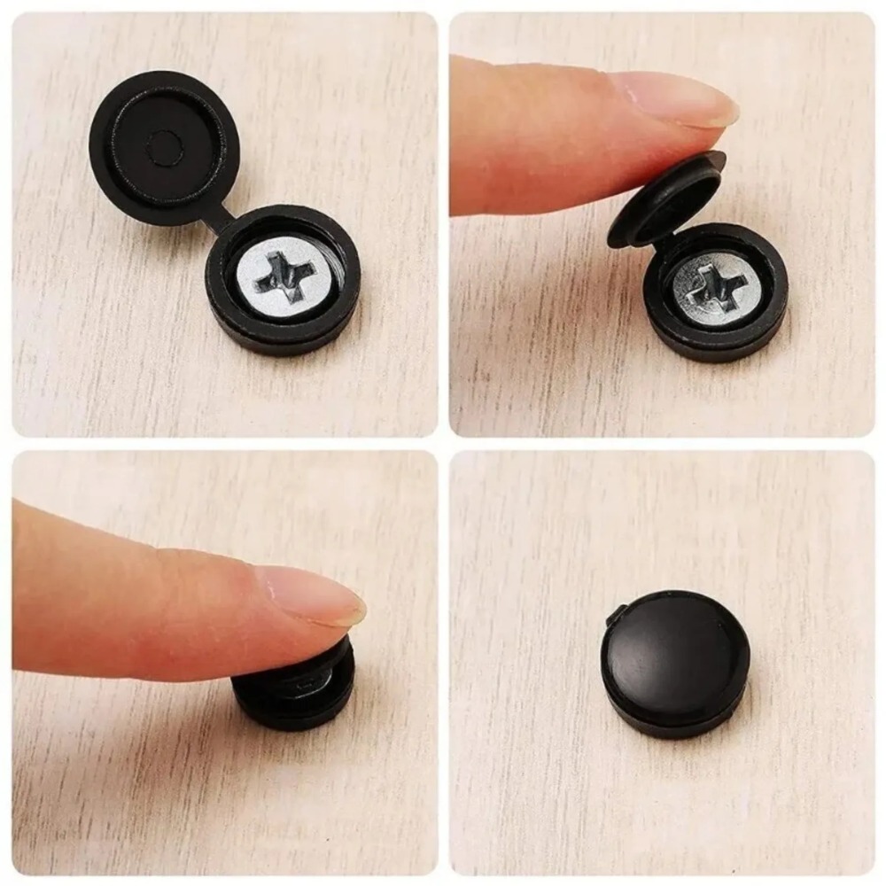 ฝาครอบน็อตพลาสติกแบบพับได้ สีด - Furniture Hardware Replacement Parts บทวิจารณ์และราคา