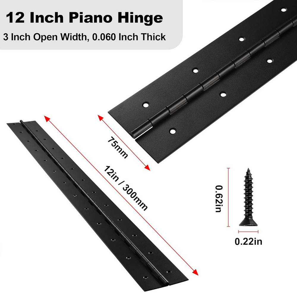 บานพับสีดำขนาด 6 นิ้ว-20 นิ้ว  - Furniture Hardware Replacement Parts บทวิจารณ์และราคา