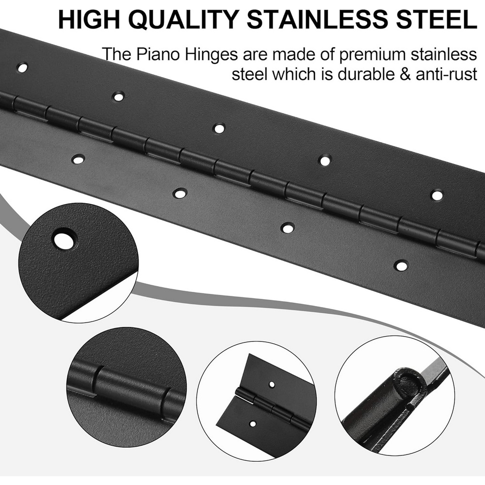 บานพับสีดำขนาด 6 นิ้ว-20 นิ้ว  - Furniture Hardware Replacement Parts บทวิจารณ์และราคา