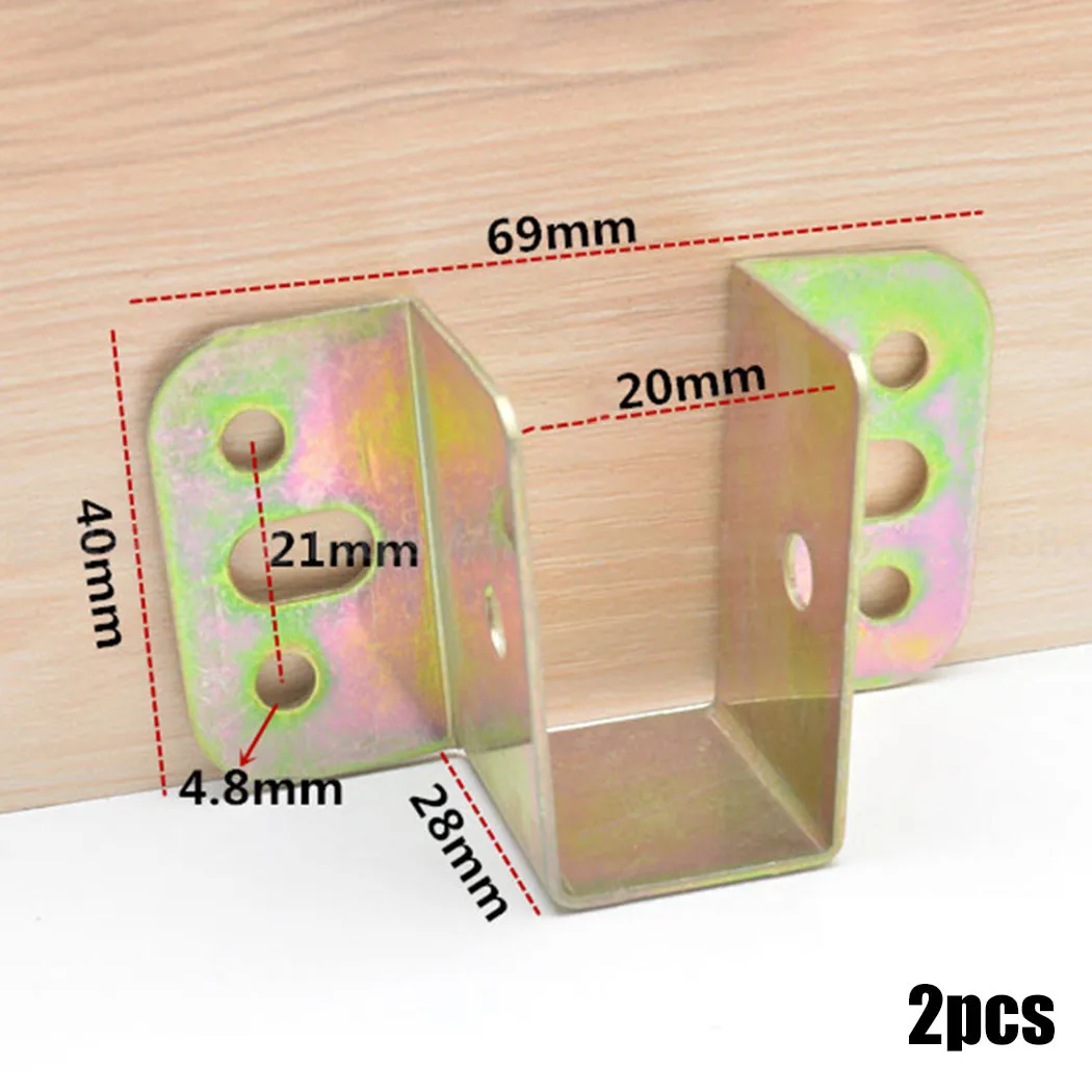 2pcs U รูปโลหะวงเล็บเตียงเตียง - Furniture Hardware Replacement Parts บทวิจารณ์และราคา