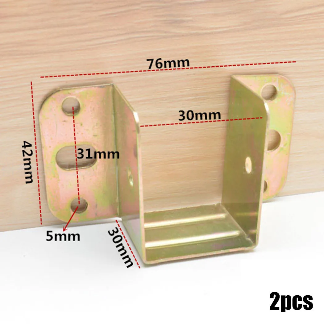 2pcs U รูปโลหะวงเล็บเตียงเตียง - Furniture Hardware Replacement Parts บทวิจารณ์และราคา