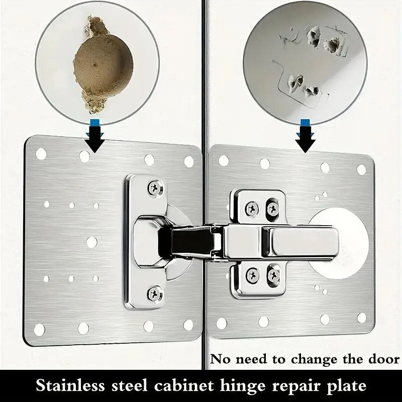 ชุดแผ่นซ่อมบานพับประตูตู้ สแตน - Furniture Hardware Replacement Parts บทวิจารณ์และราคา