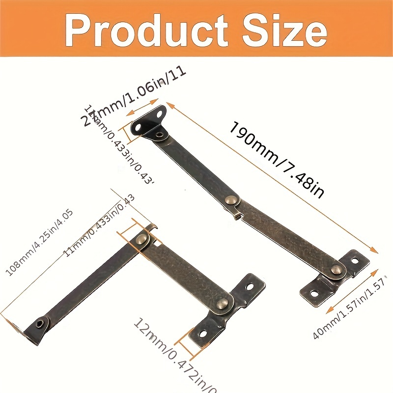 บานพับรองรับฝาพับสีบรอนซ์โบราณ - Furniture Hardware Replacement Parts บทวิจารณ์และราคา
