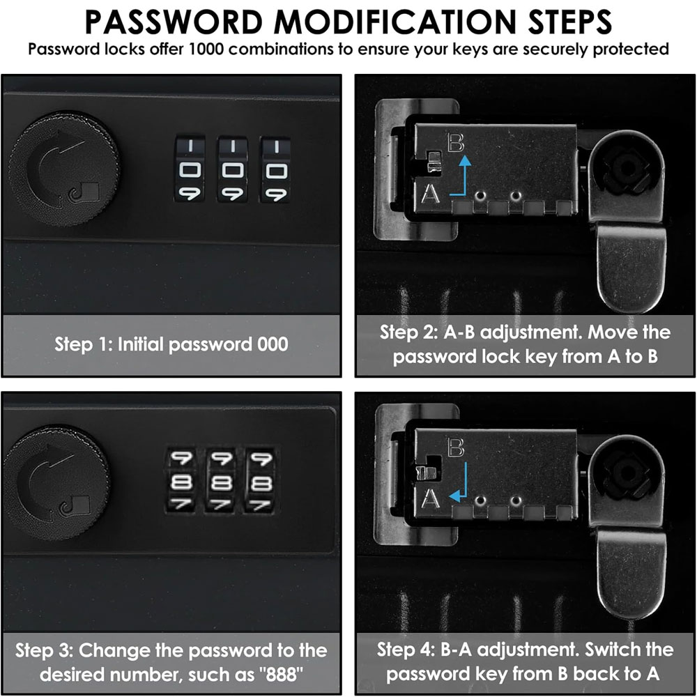 กล่องใส่กุญแจนิรภัยสีดำพร้อมรห - Cabinet Lock Key บทวิจารณ์และราคา
