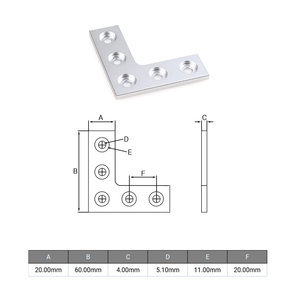 2 ชิ้น/ล็อต แผ่นเชื่อมมุม 90 อ - Joint Connector Bracket บทวิจารณ์และราคา