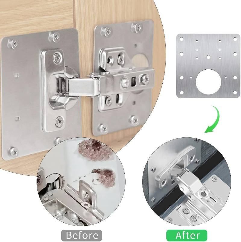 แผ่นซ่อมบานพับประตูตู้ แผ่นยึด - Furniture Hardware Replacement Parts บทวิจารณ์และราคา